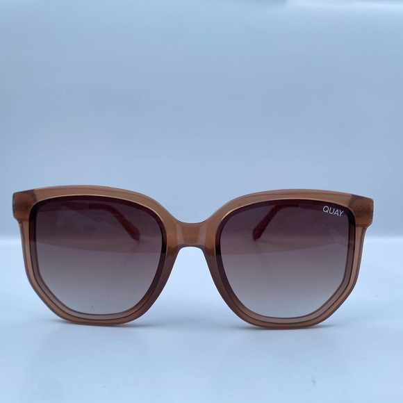Quay Australia Coffee Run Caramel Brown Sunglasses Oversized Women's - Picture 5 of 9
